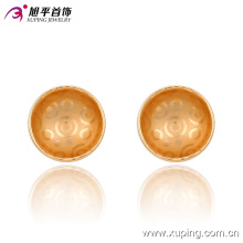 90903 Hot sale high quality girl's jewelry simply style circle shaped cheap sunken stud earrings